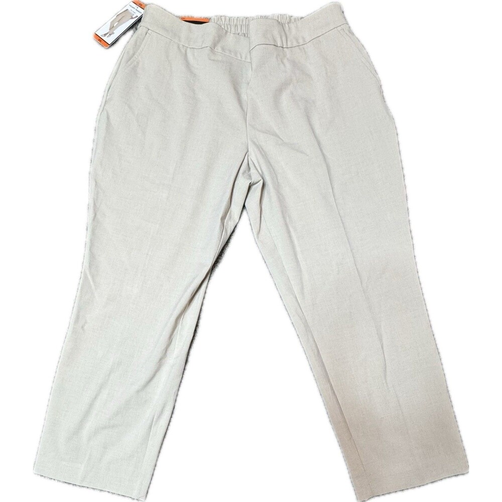 Hilary Radley Plus Size XXL Pull-On Slim Leg Pants Mid Rise with Pockets NWT